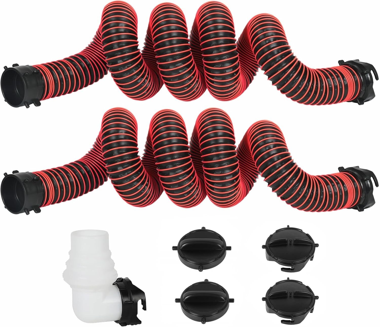 LITBM 20FT RV Sewer Hose, 23-Mil Heavy Duty TPE Material for Abrasion Resista