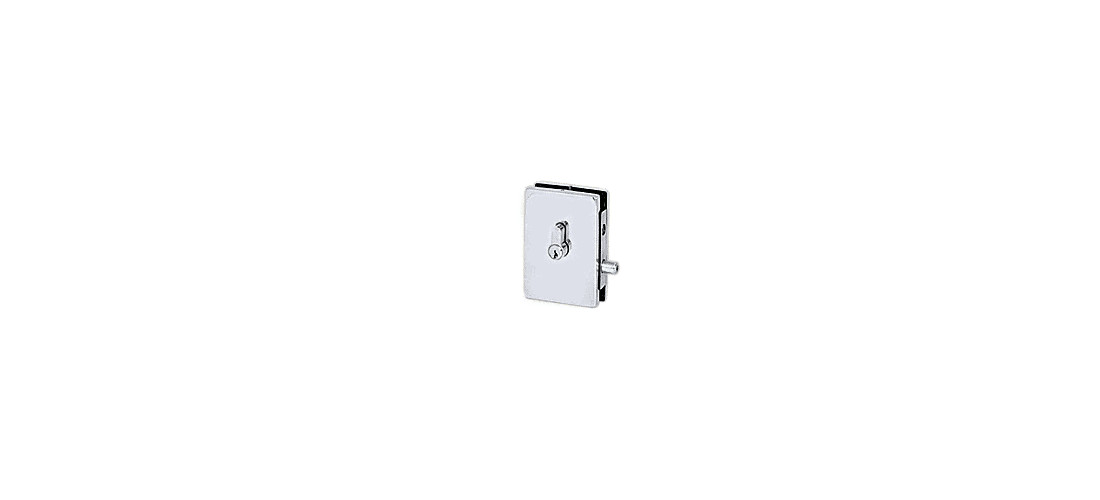 CRL EUR681PS Polished Stainless EUR Series Center Housed Patch Lock