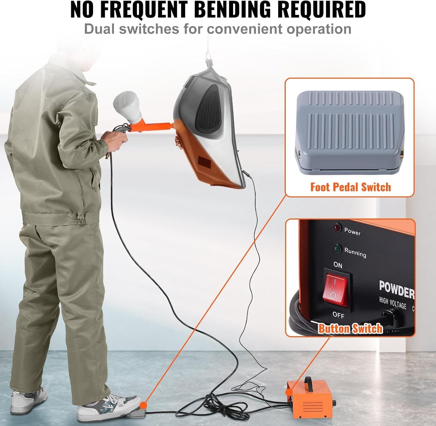 50KV Electrostatic Powder Coating System – Complete Kit for DIY & Commercial Use