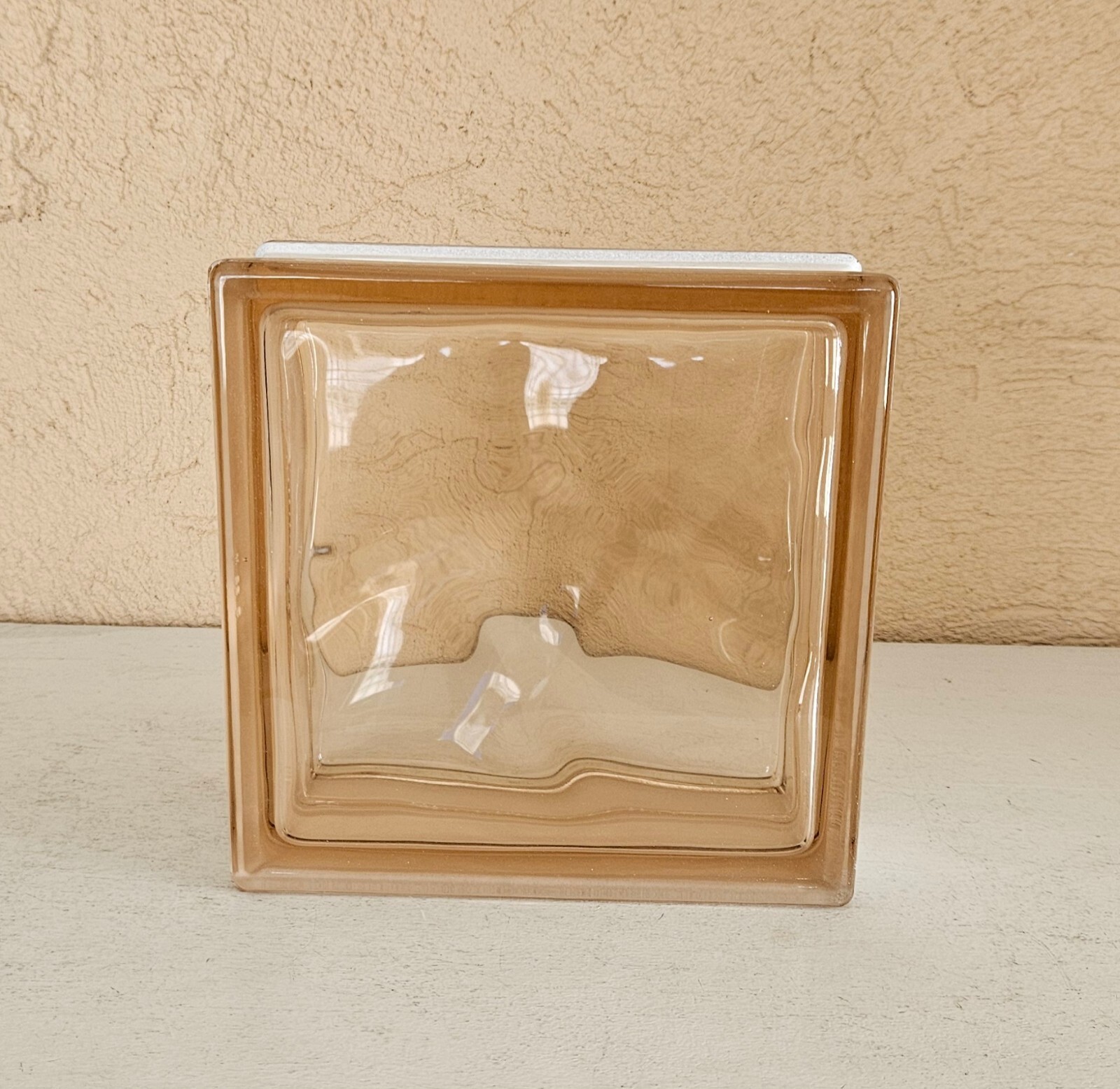 Glass Block – Seves 8x8x3 Basic Color Pink (7 1/2″ x 7 1/2″ x 3 1/8″)