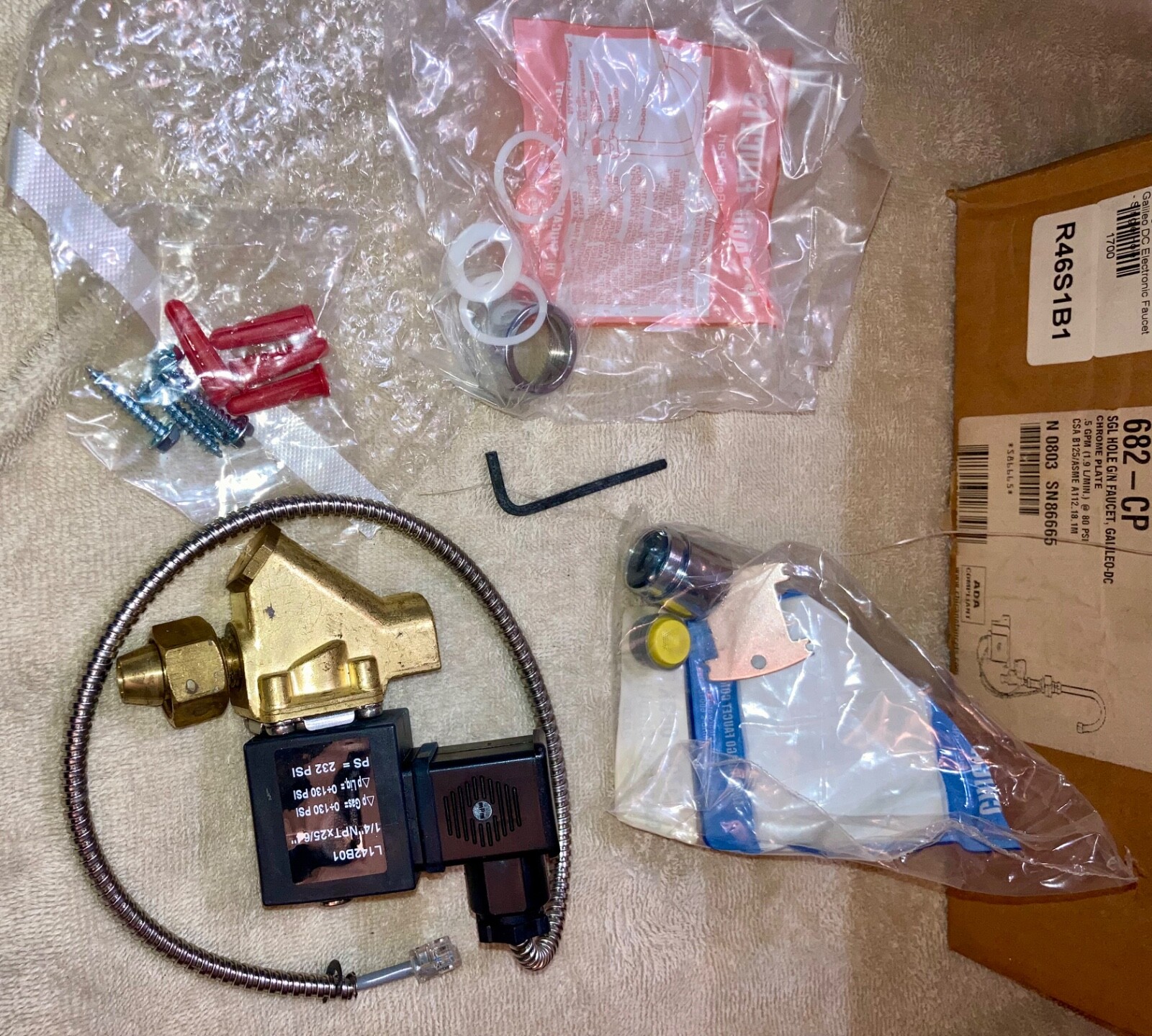 CHICAGO FAUCET GALILEO CP-682 HOSPITAL GRADE TOUCH-LESS SINGLE HOLE KIT