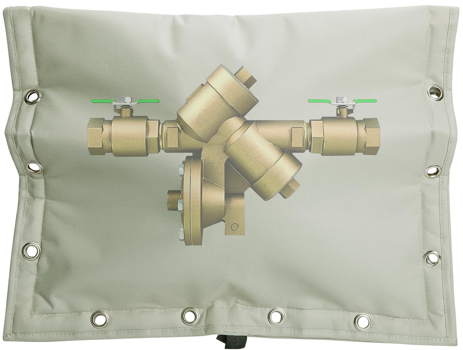30 x 24 Inch Backflow Preventer Insulation Cover- 3 Way Opening Light Gray