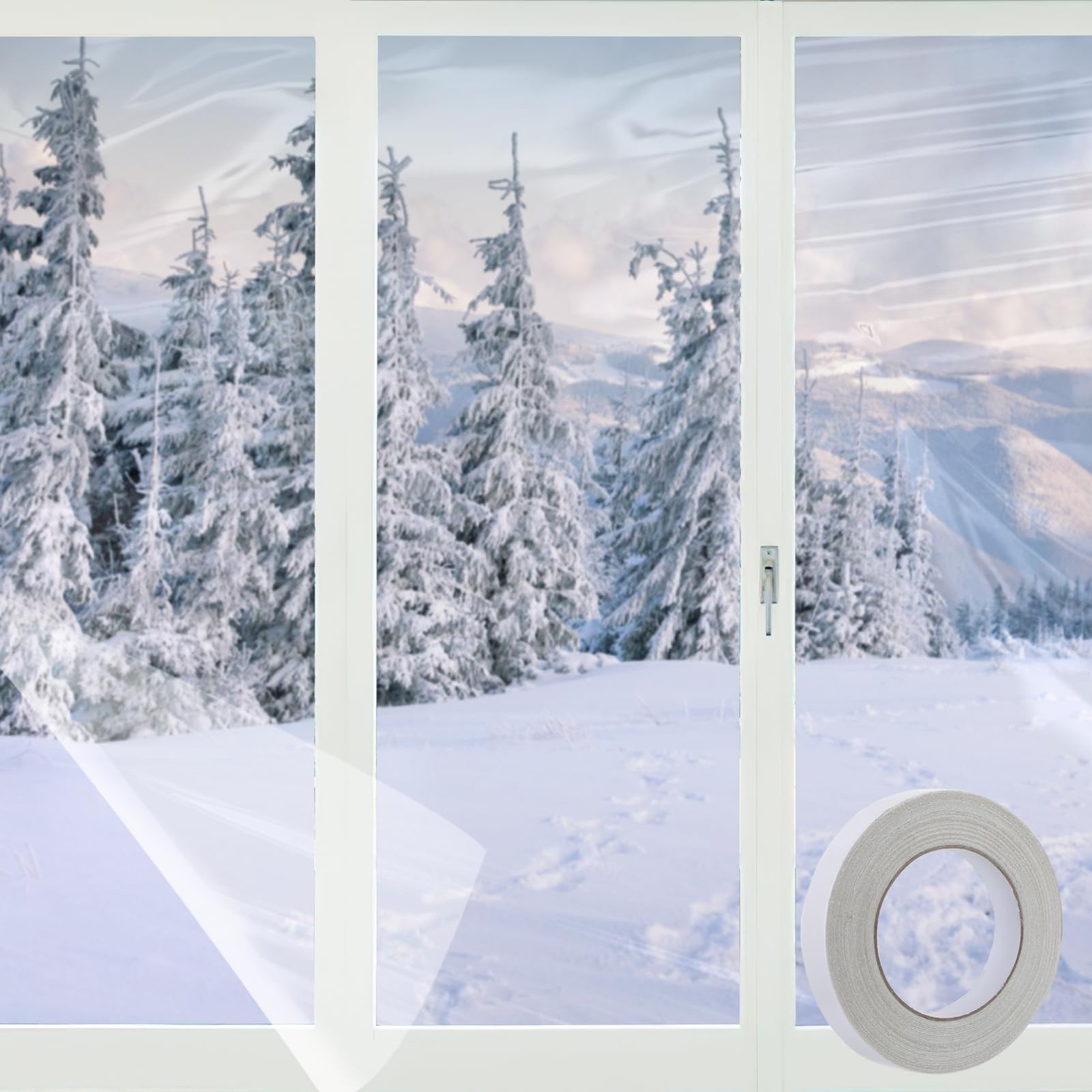 87×236in Patio Door Window Insulation Kit for Winter 87″ × 236″, Transparent