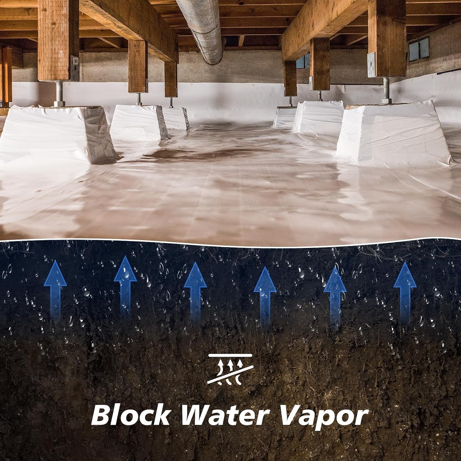 Crawl Space Vapor Barrier – 16 Mil 10′ X 50′, Concrete Vapor Barrier, Vapor Barr