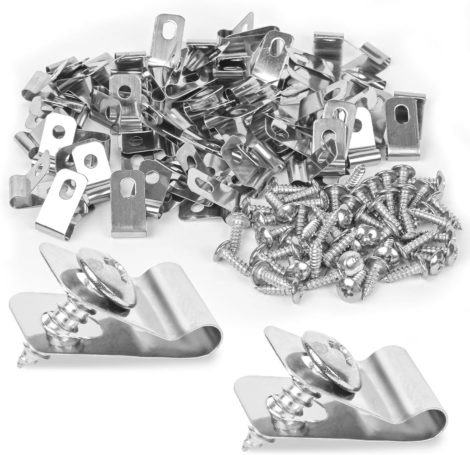 120 Pcs Fence Wire Clamps Stainless Steel Fencing Mounting Clips x120