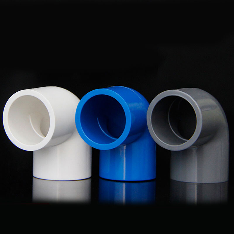 PVC Pipe Coupling Connector 90 Degree Elbow White Blue Grey Inner Dia 16~200mm