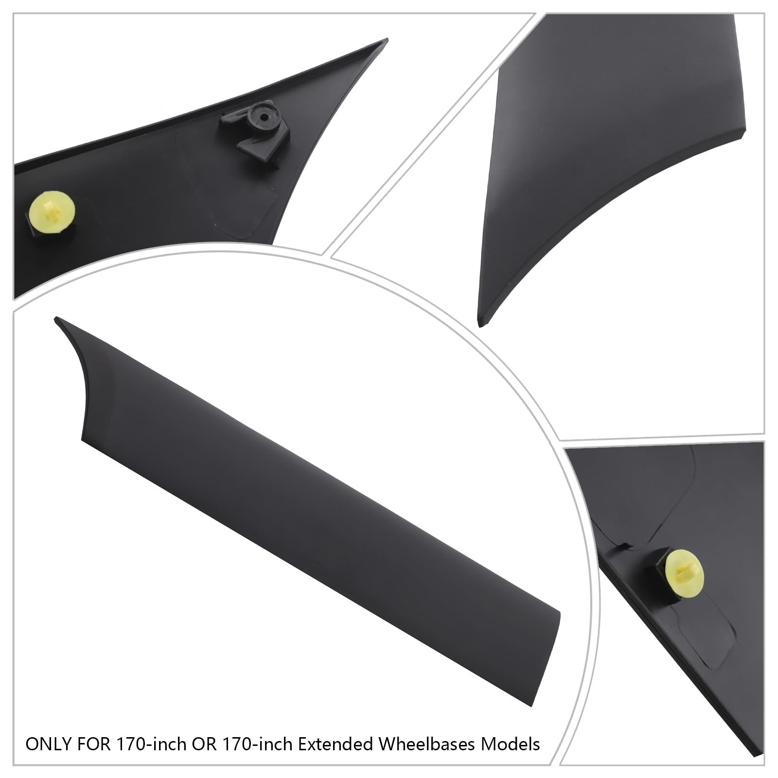Rear Trim Cover for 2019-2024 Sprinter W907 Passenger Side Black