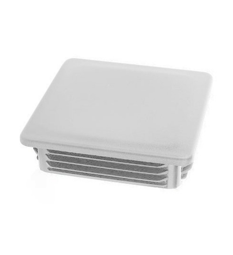 10 x fin plugs square tube 50 x 50 mm square white end caps plastic