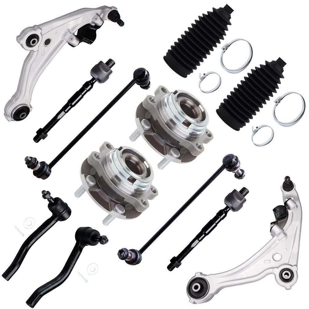 12pc Suspension Kit for Nissan Altima CtrlArm TieRodEnd SwayLink