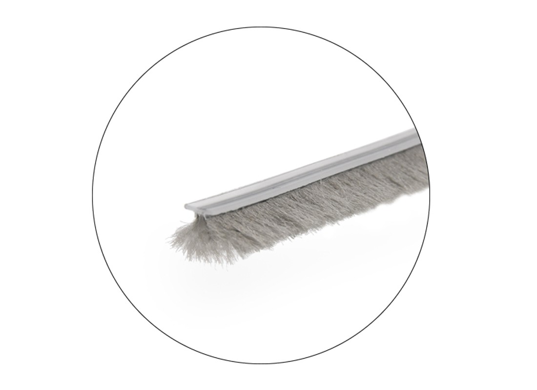 FHC 300′ Bulk Roll Storefront Door Pile Weatherstrip 0.350″ H x 0.350″ W Gray