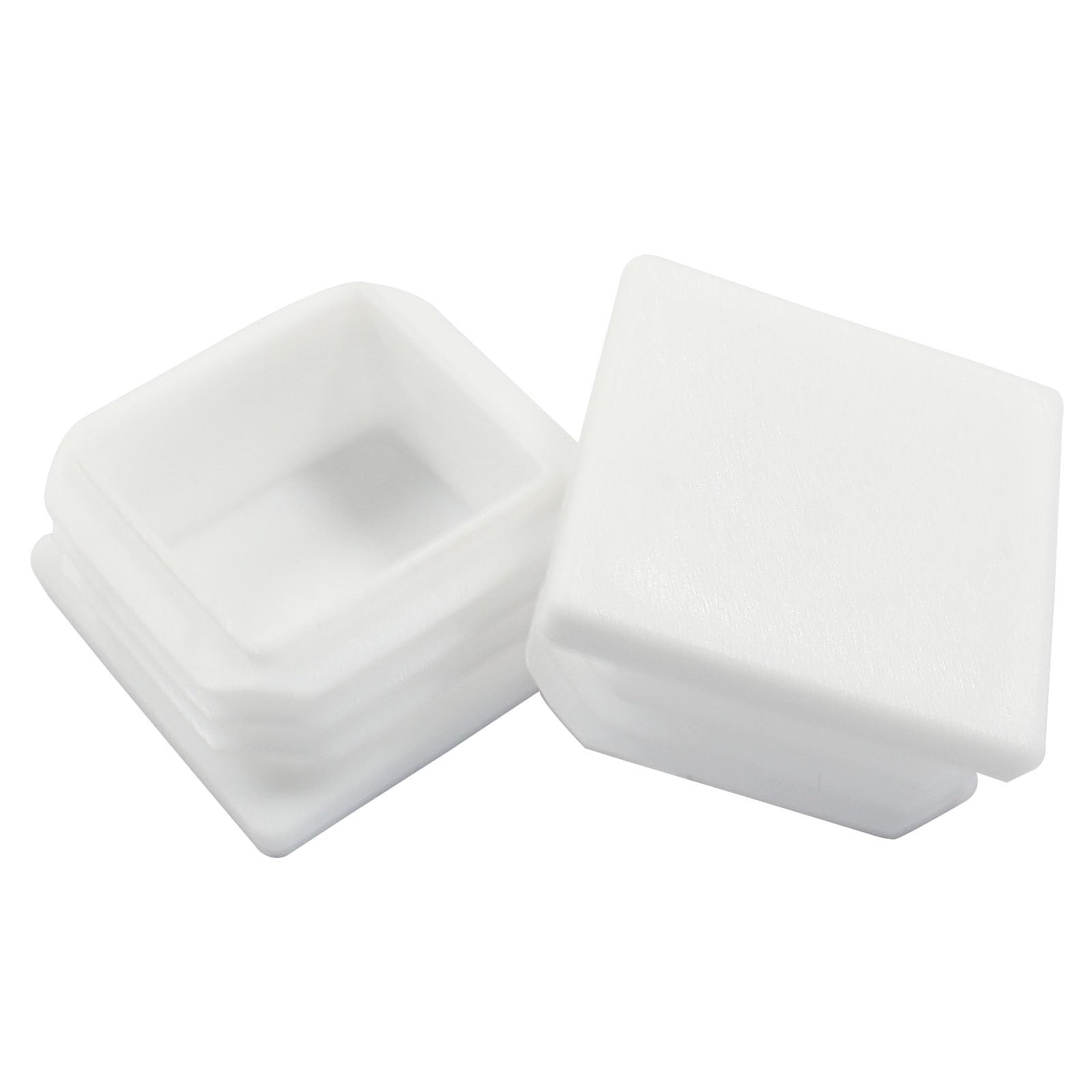 Hordion 12 Pcs 1 1/2″ Square Plastic Plugs, White Tubing End Cap 1-1/2 Inch