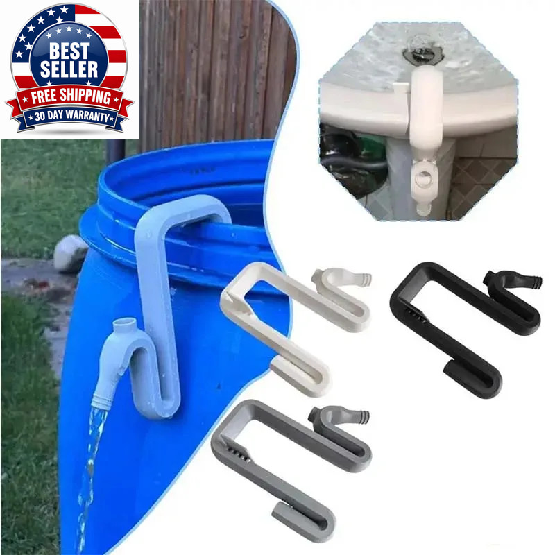 Self Priming Siphon Hose No-Drill Overflow Pipe Effortless Auto Drain & Fill Rai