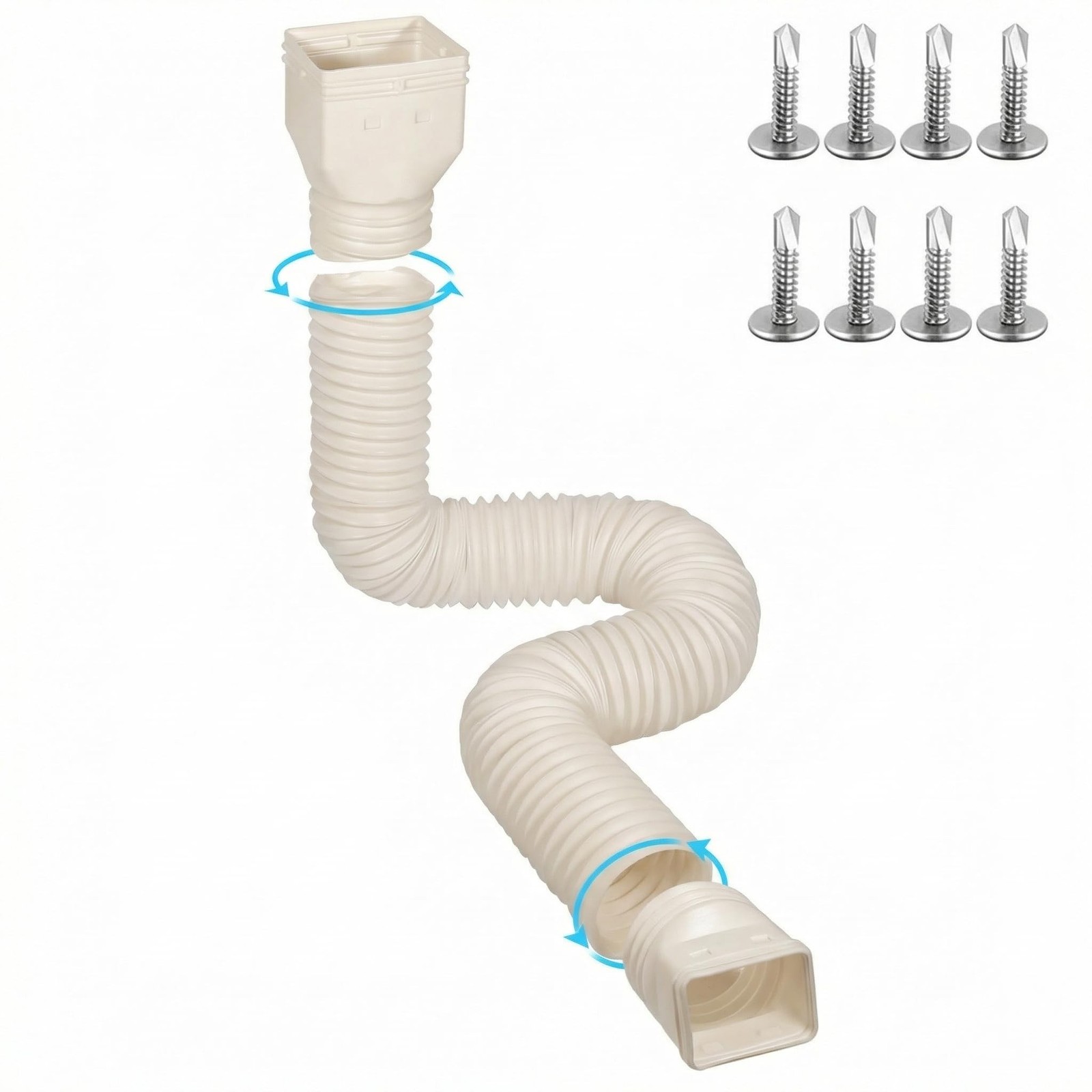 1 Pack Gutter Downspout Extensions for Rainwater Drainage, 4” Diameter Thi