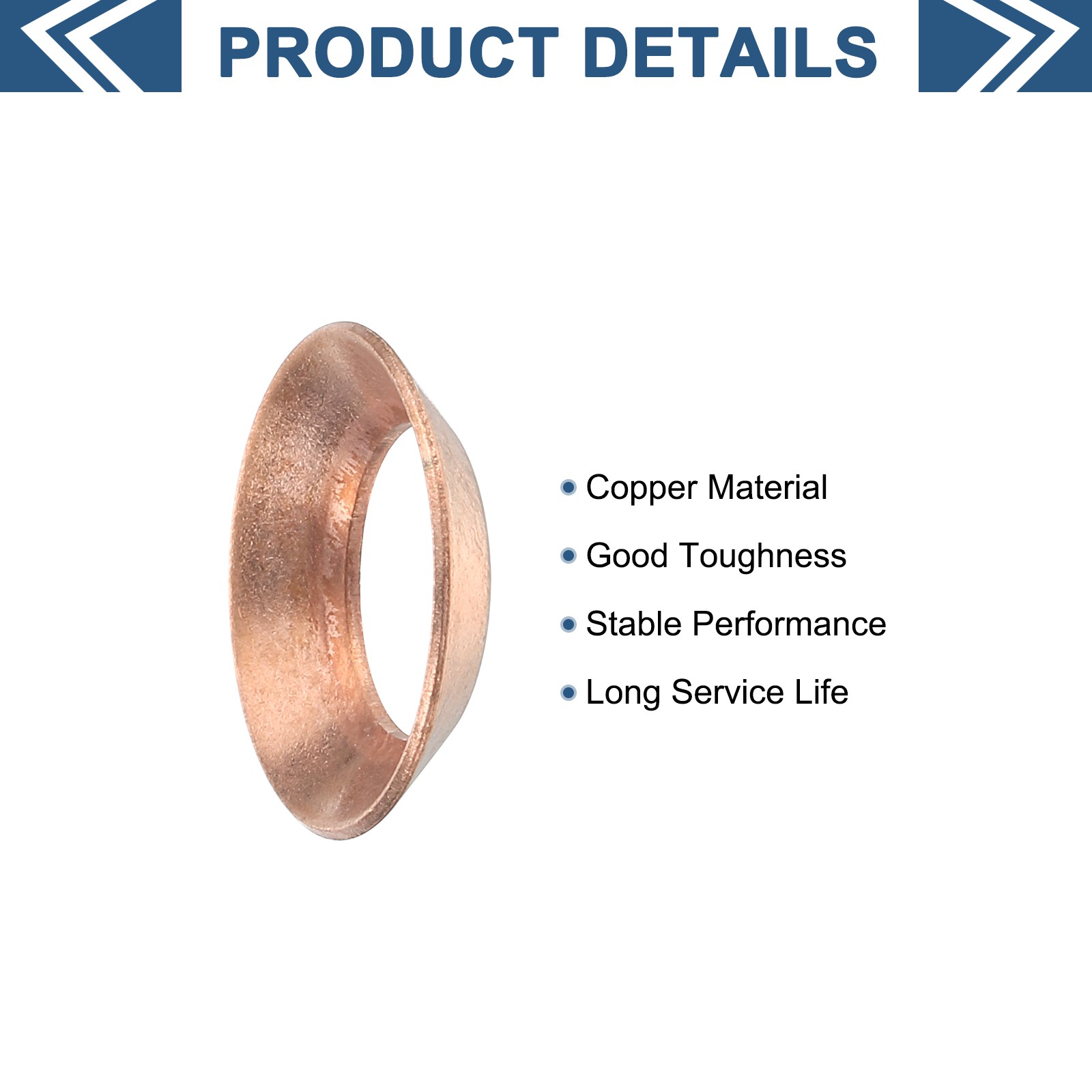 12PCS Copper Flare Gasket 1/2″ Tube Size Suitable for 12.7mm Copper Pipe