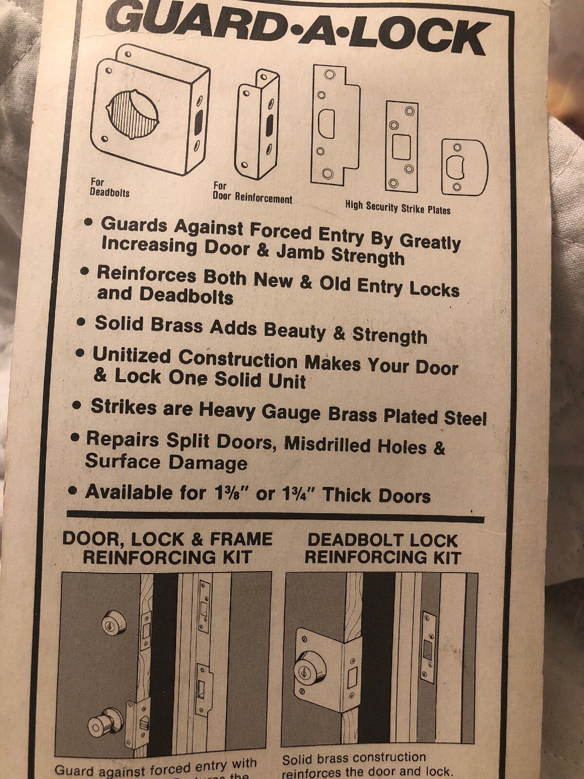 Defender Guard A Lock Deadbolt Lock Reinforcement Kit Solid Brass