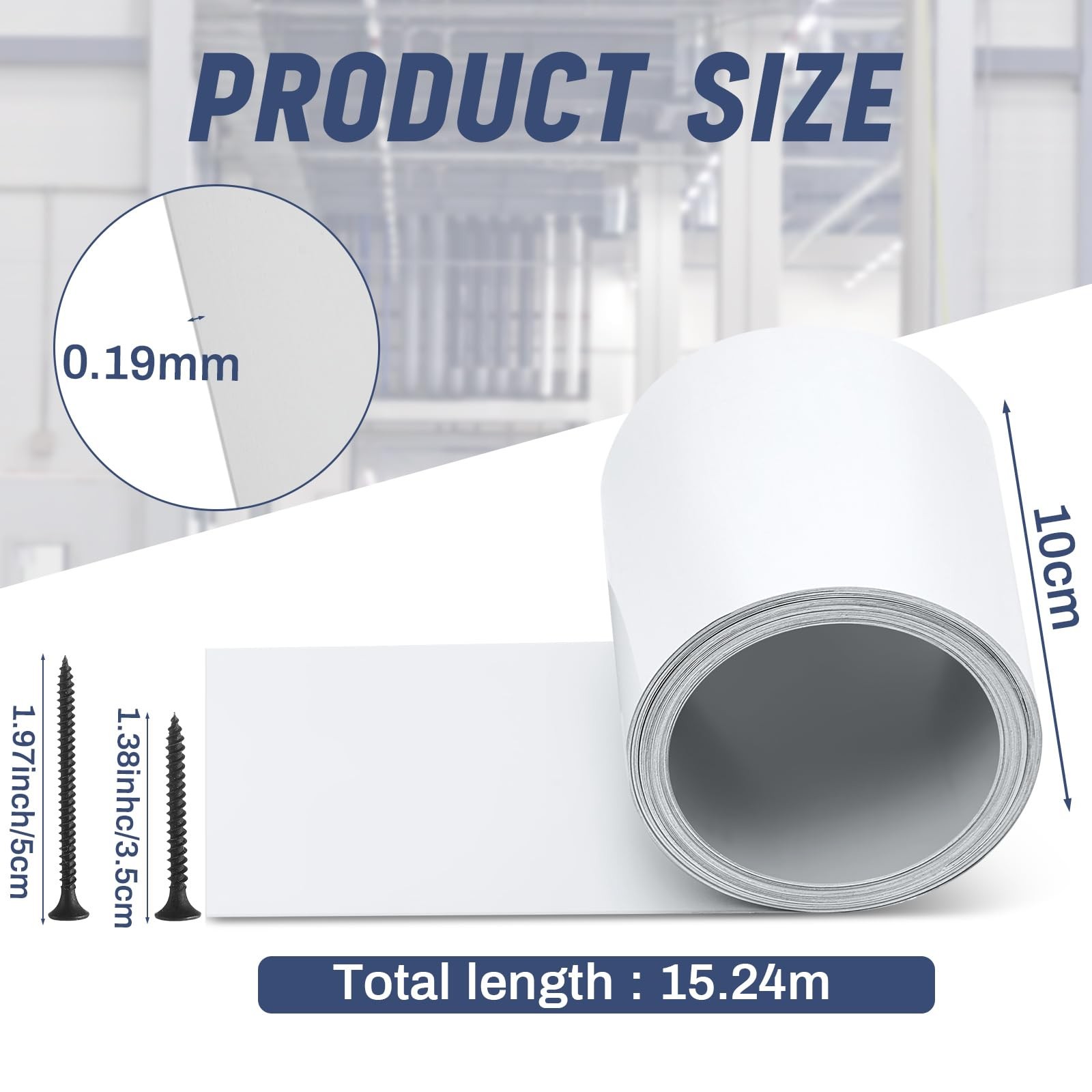 Yaocom White Aluminum Flashing Roll 3.94Inch X 50Ft For Roof Prevents Roofing