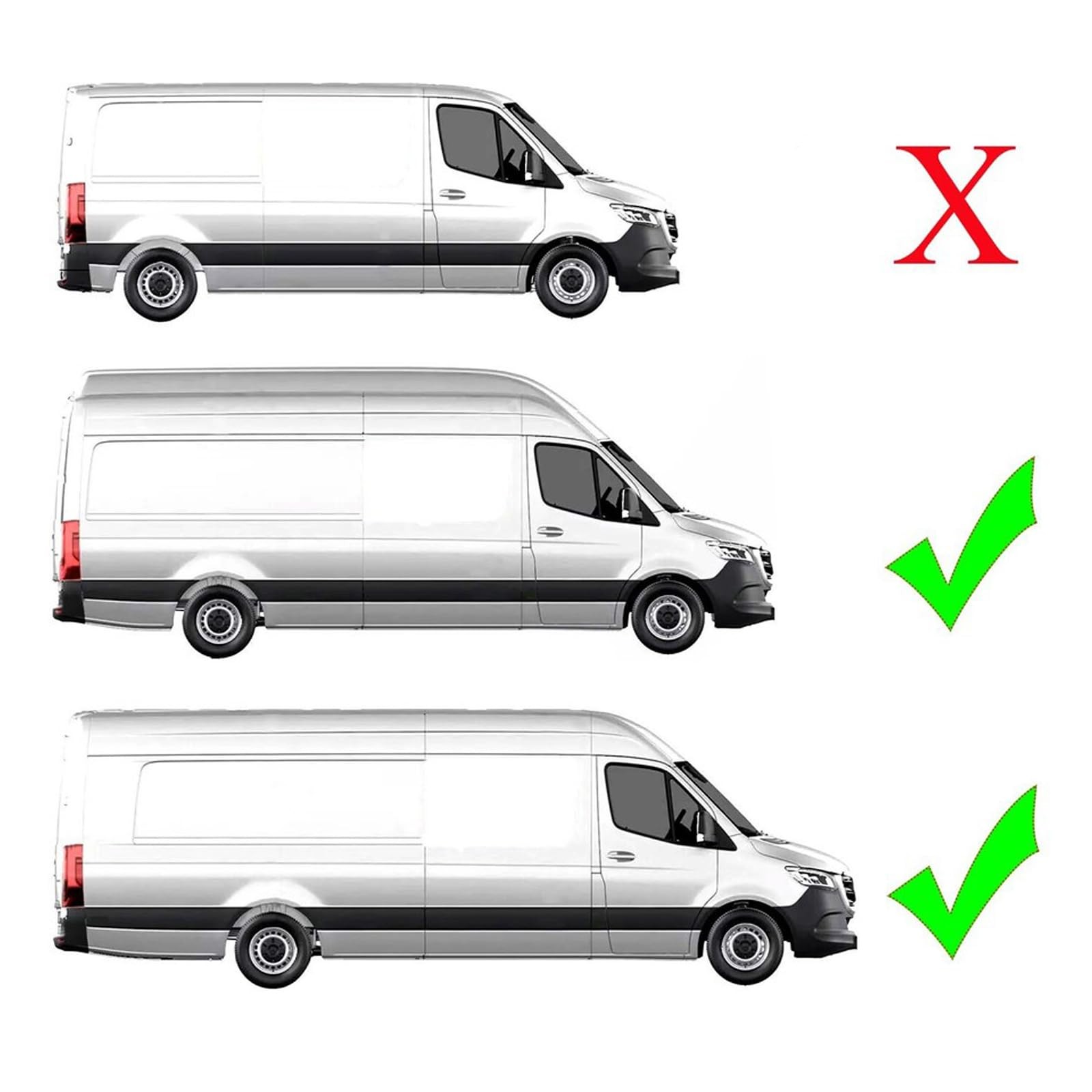 Rear Trim Cover for 2019-2024 Sprinter W907 Passenger Side Black