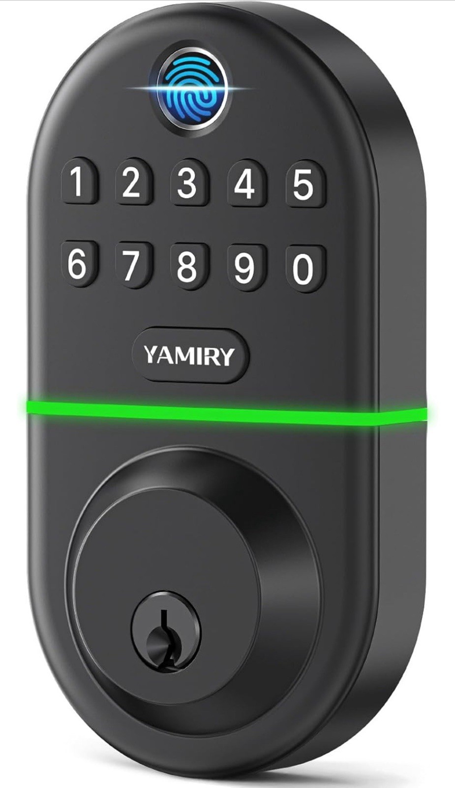 Yamiry Keypad Smart Door Knob Lock, Keyless Entry Lock for Matte Black