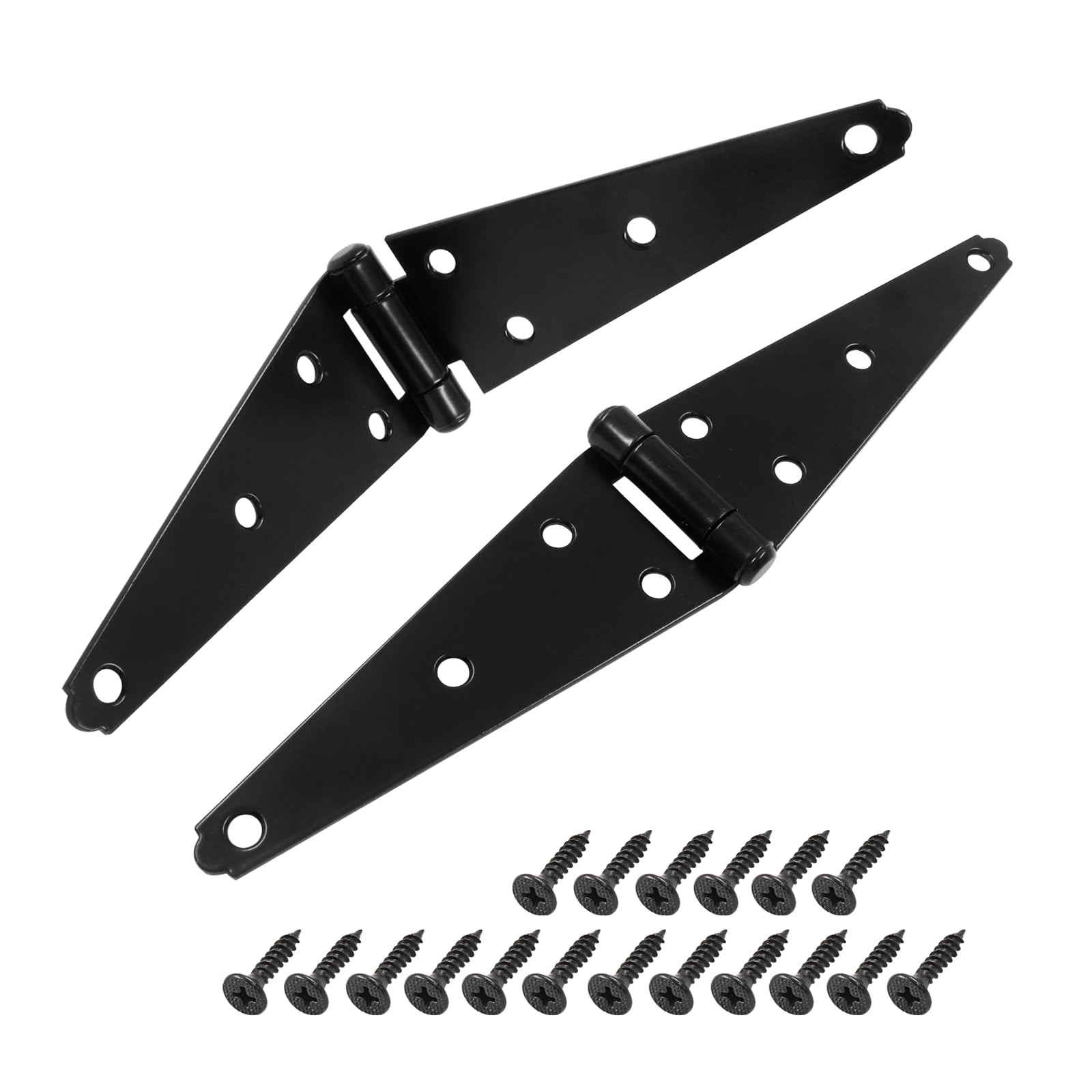 Hordion 2Pcs Strap Hinge Shed Door Hinges, 6 Inch Heavy Duty Gate Hinges | Bl…
