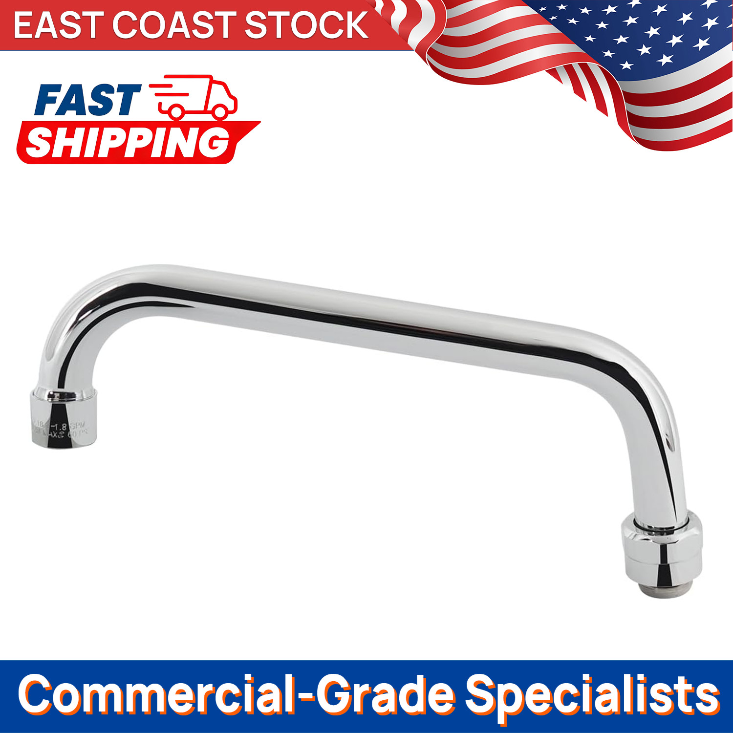 Durable 8-Inch Swivel Spout Replacement for Commercial Kitchen Faucet