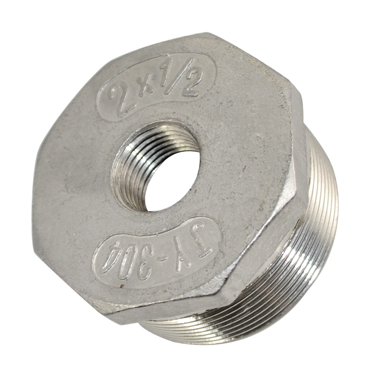 2″ to 1/2″ in NPT threaded SS 304 HEX Reducing bush Pipe Reducer Fitting Adapter