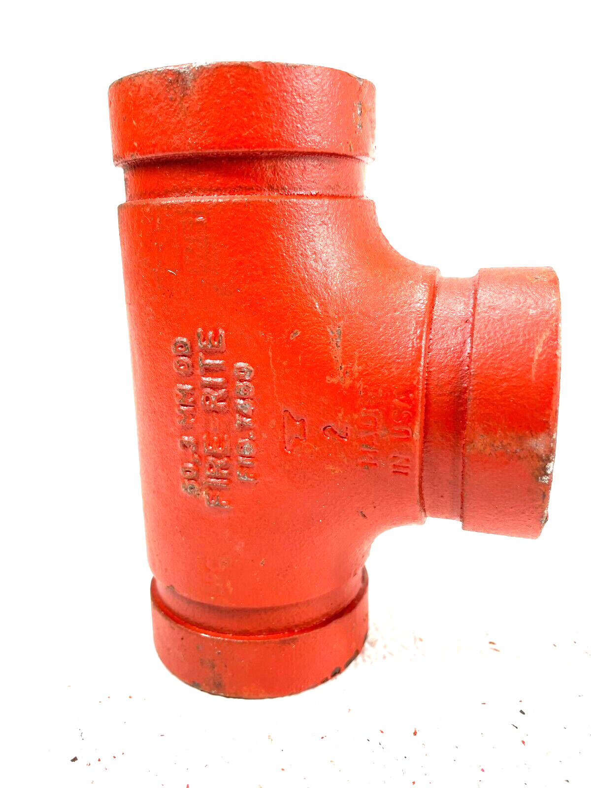 Gruvlok Fire-Rite Style 7460 Straight Tee 2″ Grooved End IPS Pipe Size Fitting