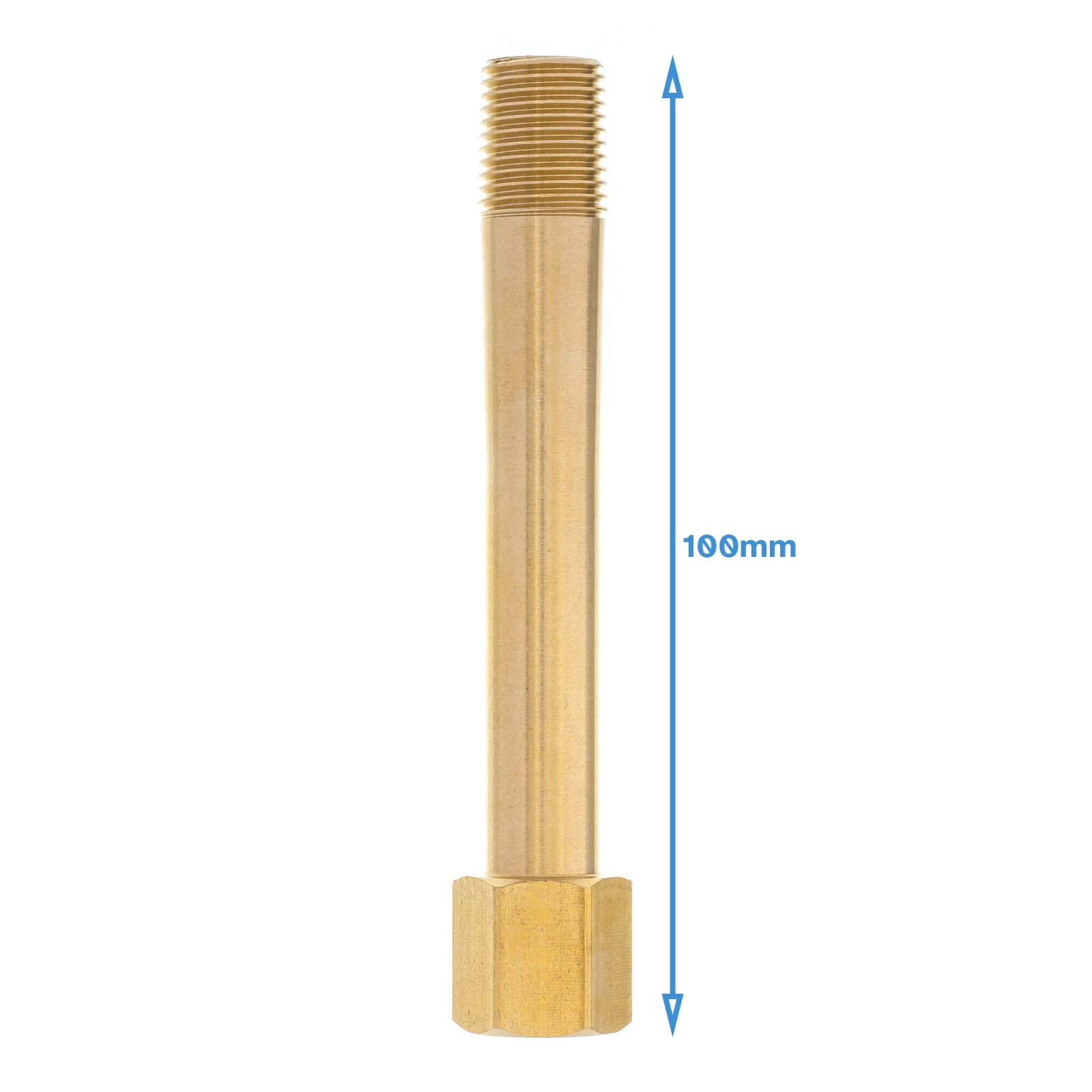100mm 1/4″ BSP Male To Female Thread Brass Pipe Extension Fitting Connector