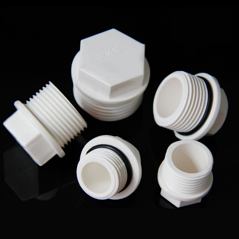 PVC Male Threaded Plug 1/2″ 3/4″ 1″ BSP Pressure Pipe Fitting White/Grey/Blue