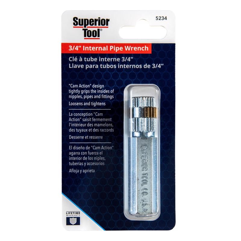 Superior Tool Internal Pipe Wrench 3/4 in. Drive Silver