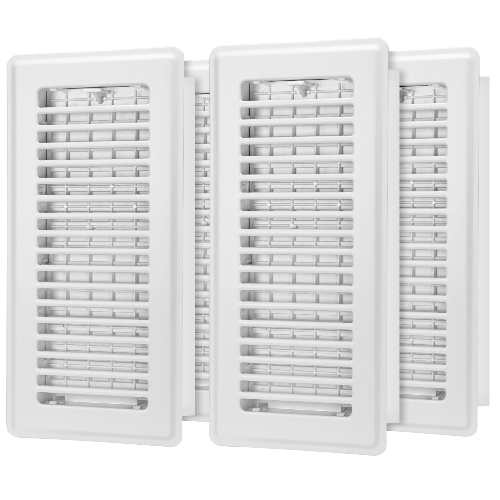 Floor Register 4×10, 4 Pack Vent Covers for Home White-4Pack