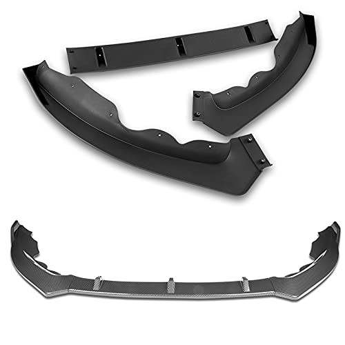 9PC Front Bumper Lip Side Skirt Kit for 2013-2016 Fusion Mondeo Painted Carbon