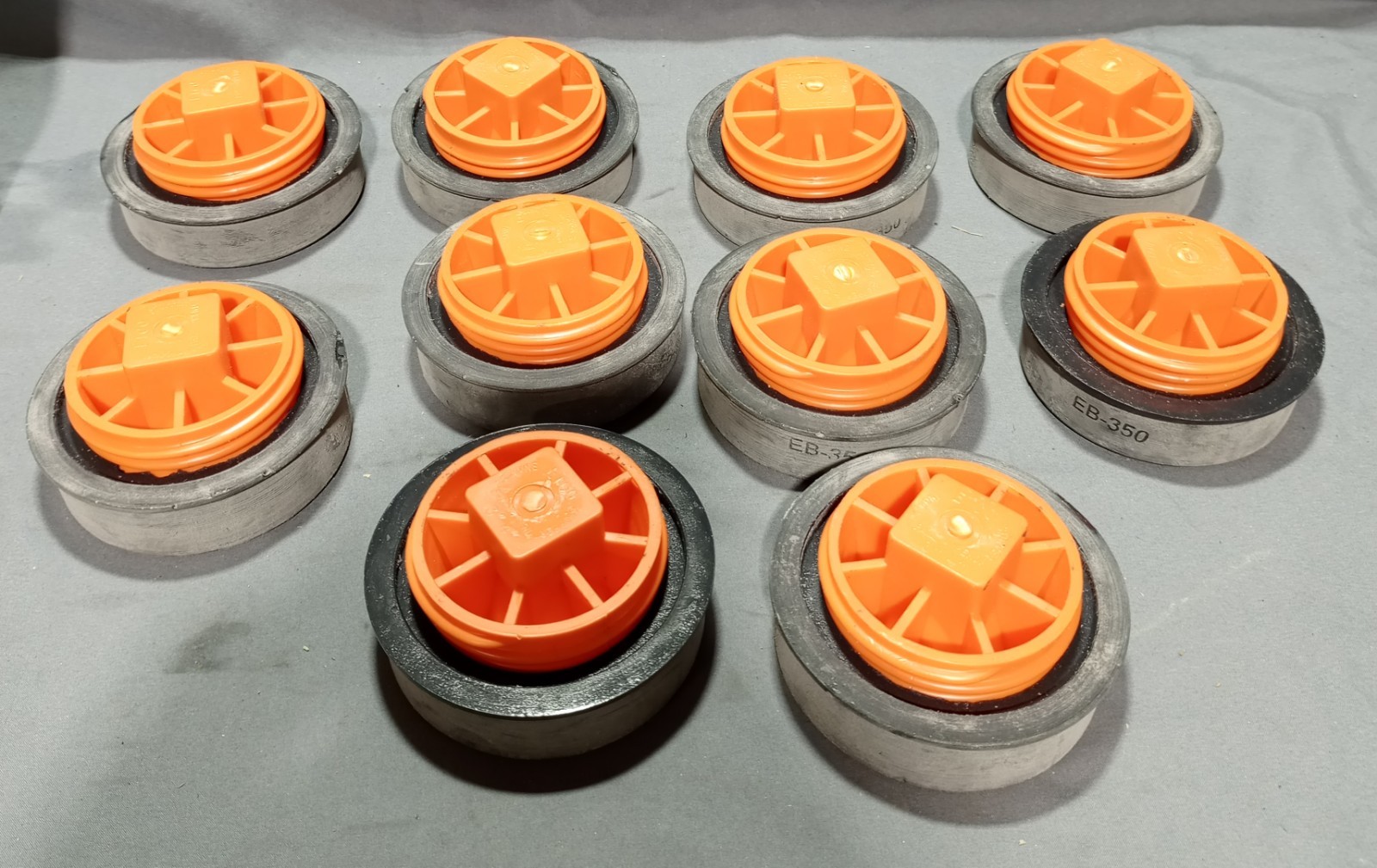 Lot Of 10 Etco EB-350 Mechanical Expansion Pipe Test Plug Cleanout Plug 3-4″
