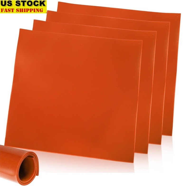 Heat Resistant Silicone Rubber Sheets 4 Pack Flexible Insulation Gaskets New
