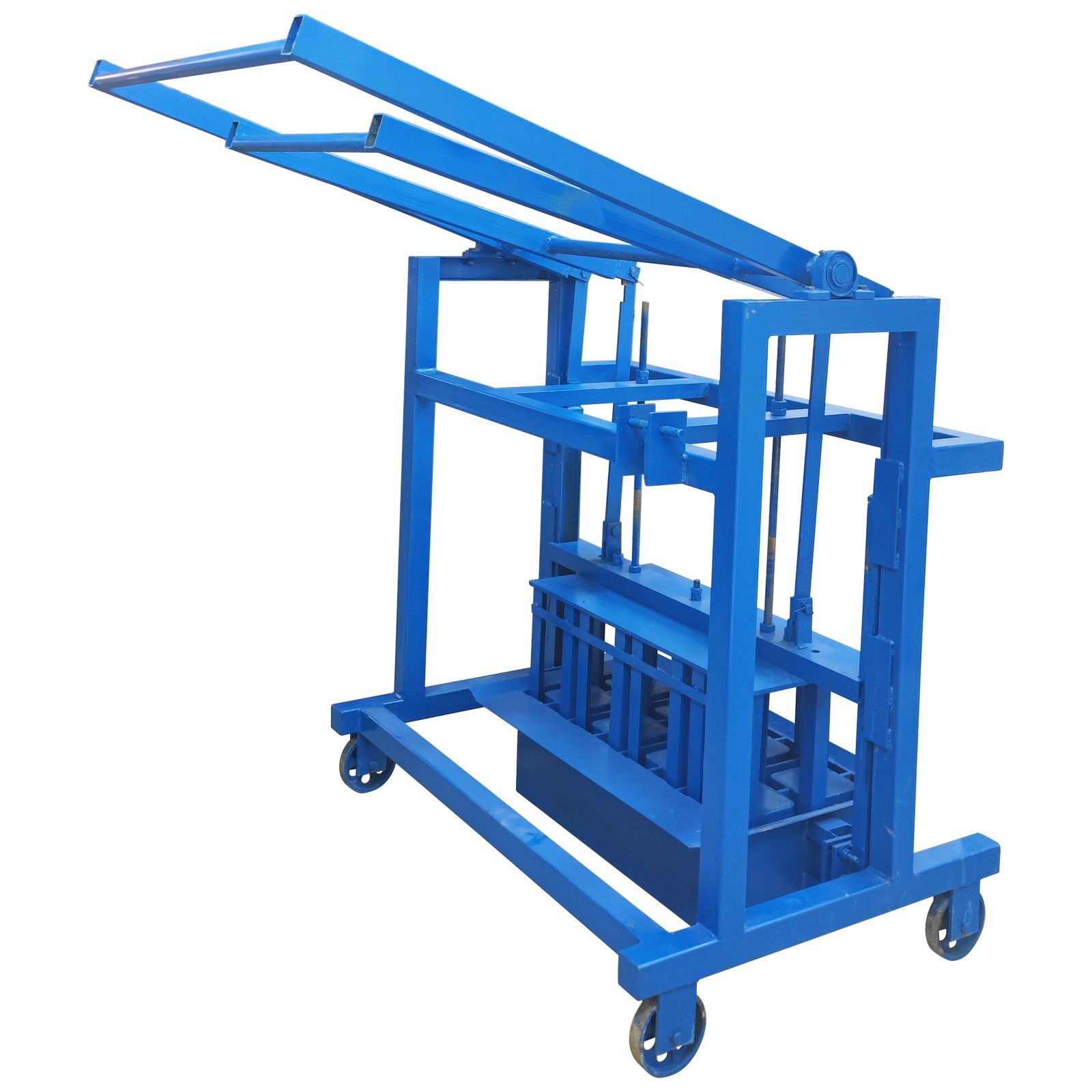 Manual Concrete Hollow Block Maker H1 Hole 4 Bricks/Time Brick Molding Machine