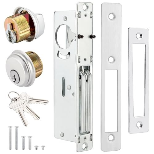 MaxxGeek Commercial Mortise Door Lock Double Cylinder Deadbolt 1-1/8-In Backset