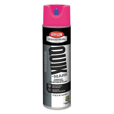 Quik-Mark™ Fluorescent Inverted Marking Paint, 17oz, Flrscnt Pink Pack of 12
