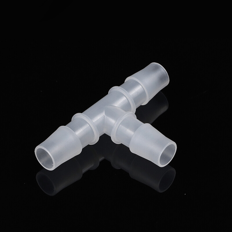 Plastic T-Type Three Way Connector Barb Reducing Hose Tube Fittings 1.6mm-14mm
