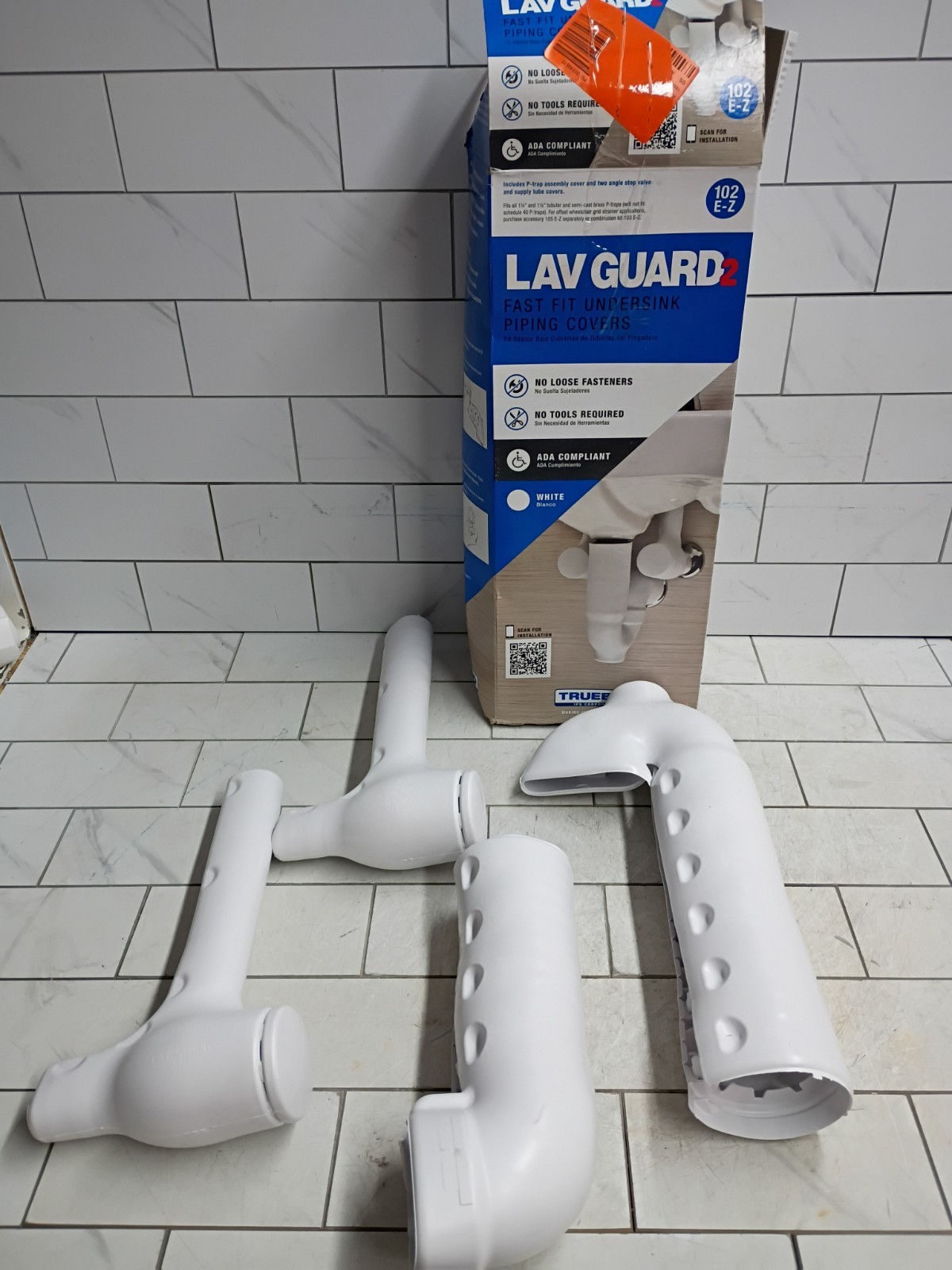 TrueBro Lav Guard2 102 E-Z Fast Fit Undersink Piping Covers USA Made, Open Box