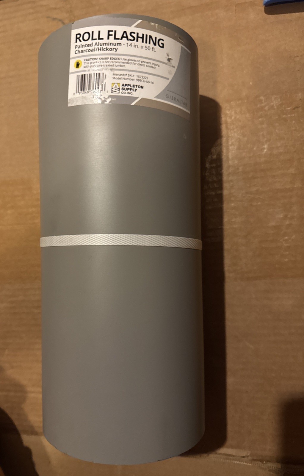 Roll Flashing, Painted Aluminum 14in X 50 feet Charcoal/Hickory