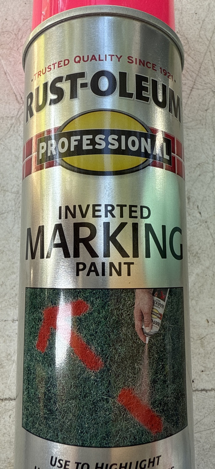 Rust-Oleum Professional Inverted Marking Striping 15oz, Fluorescent Pink Paint