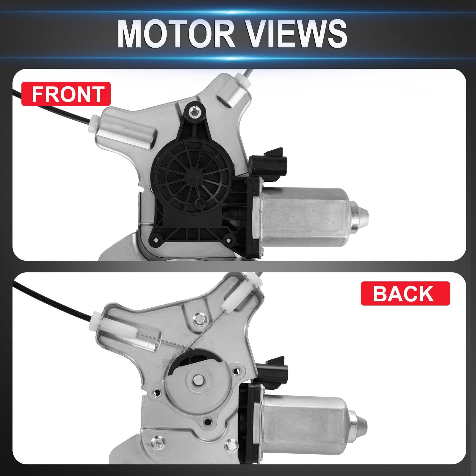 741-390 LH Rear Power Window Regulator Motor Fit Escalade Tahoe Yukon 2007-2014