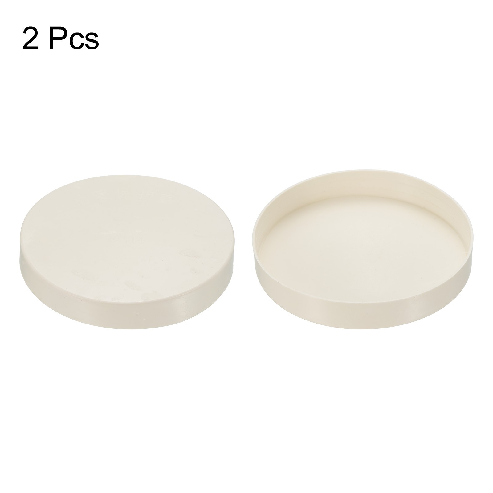 2 Pack 114mm ID Pipe End Caps Round Tubing Insert Pipe Cover White