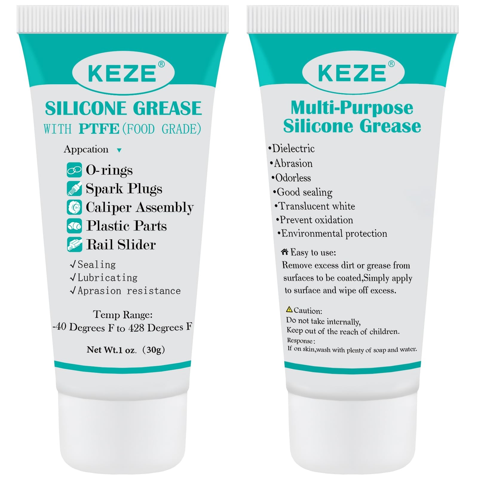 KEZE Silicone Grease Automotive PTFE 2 oz, Sillicone with