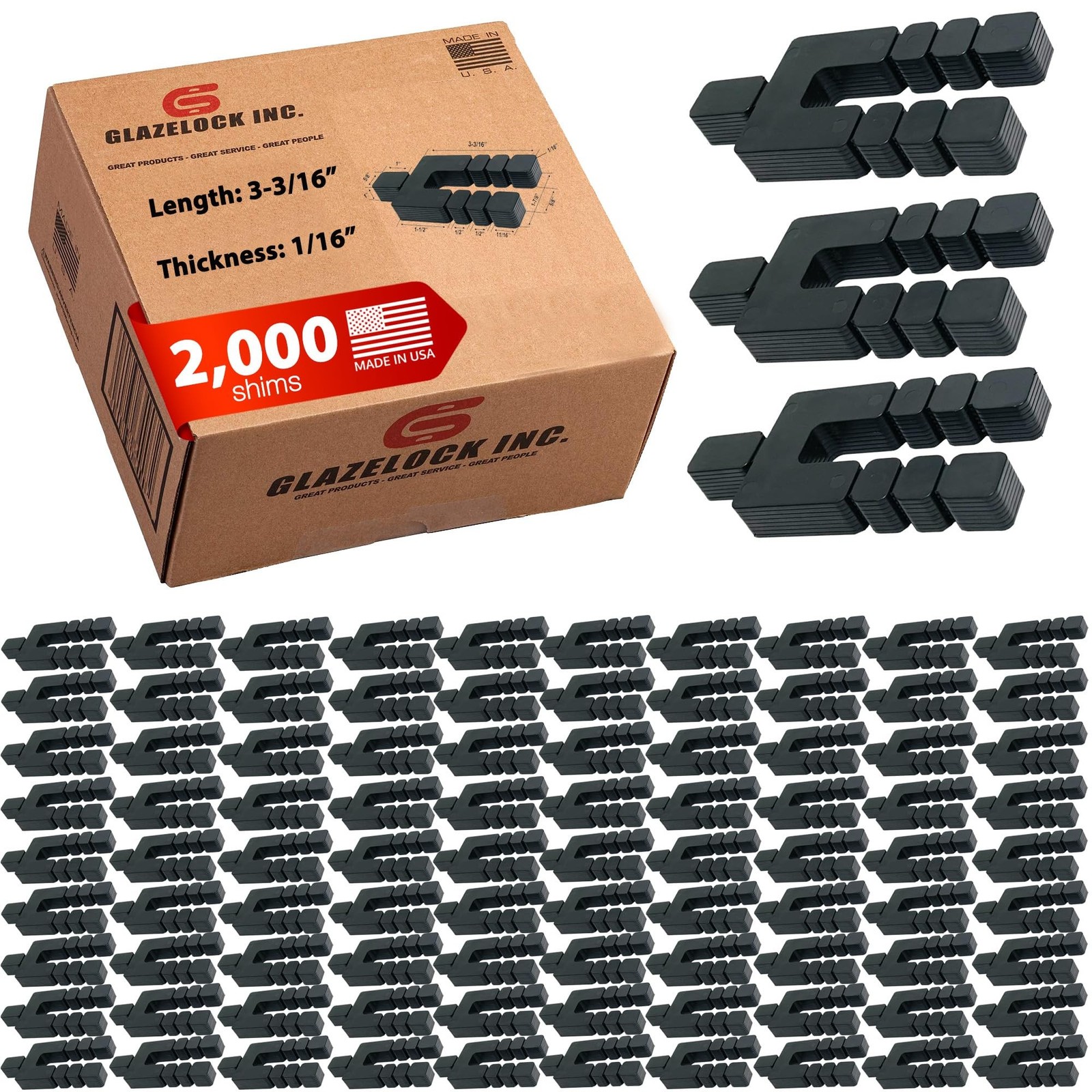 Plastic Peel Away Stackable Shims for Leveling 2000 Pieces (3-3/16” Length – …