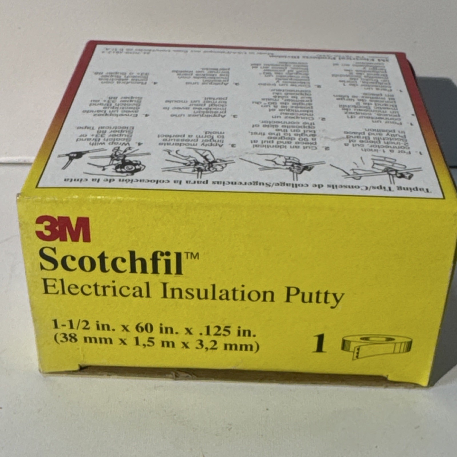 3M Electrical Insulation Putty 1.5in x 60in x 0.125in Black