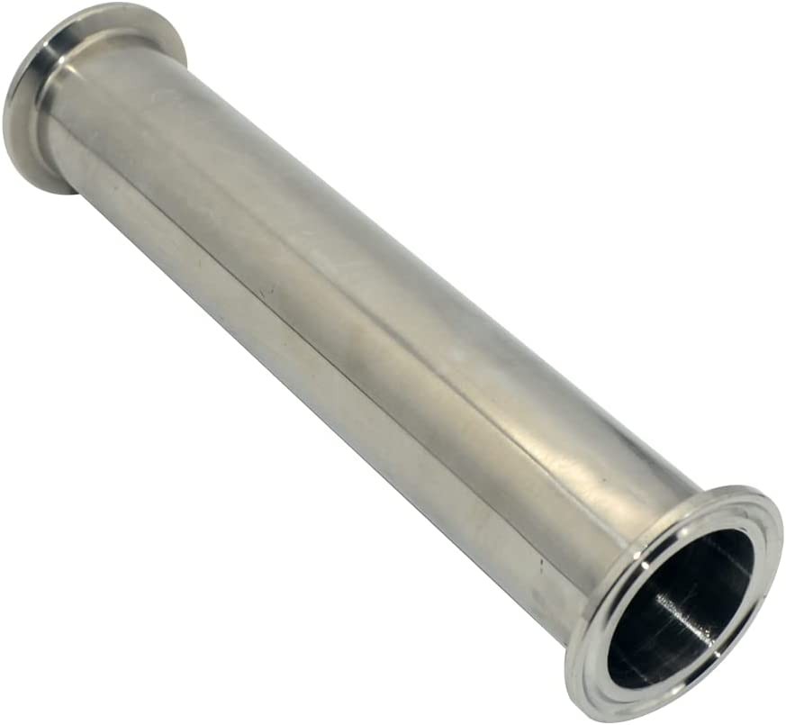 Sanitary Tri Clamp Pipe tube OD 1.5″ 2″ Length 6″ 8″ Ferrule Flange End SS 316