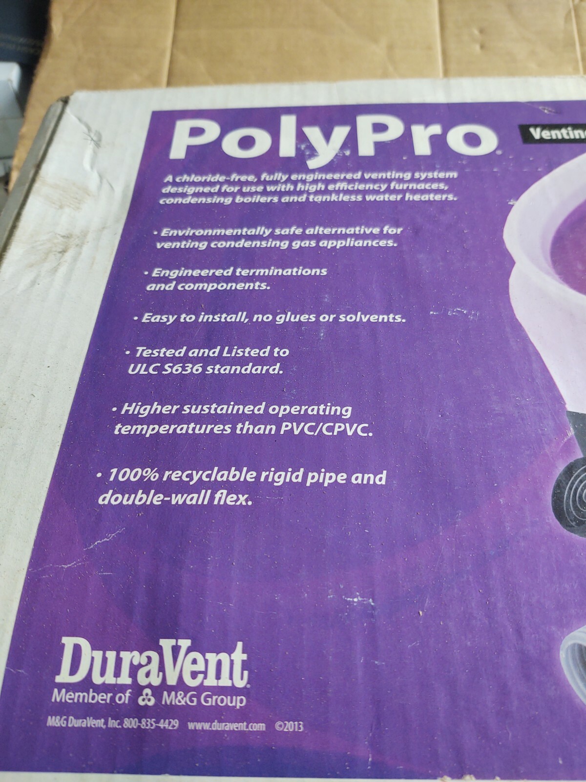 POLYPRO / DURAVENT # PPS-SAMPLEL (SAMPLE KIT) POLYPRO PP SINGLE VENT SYSTEM