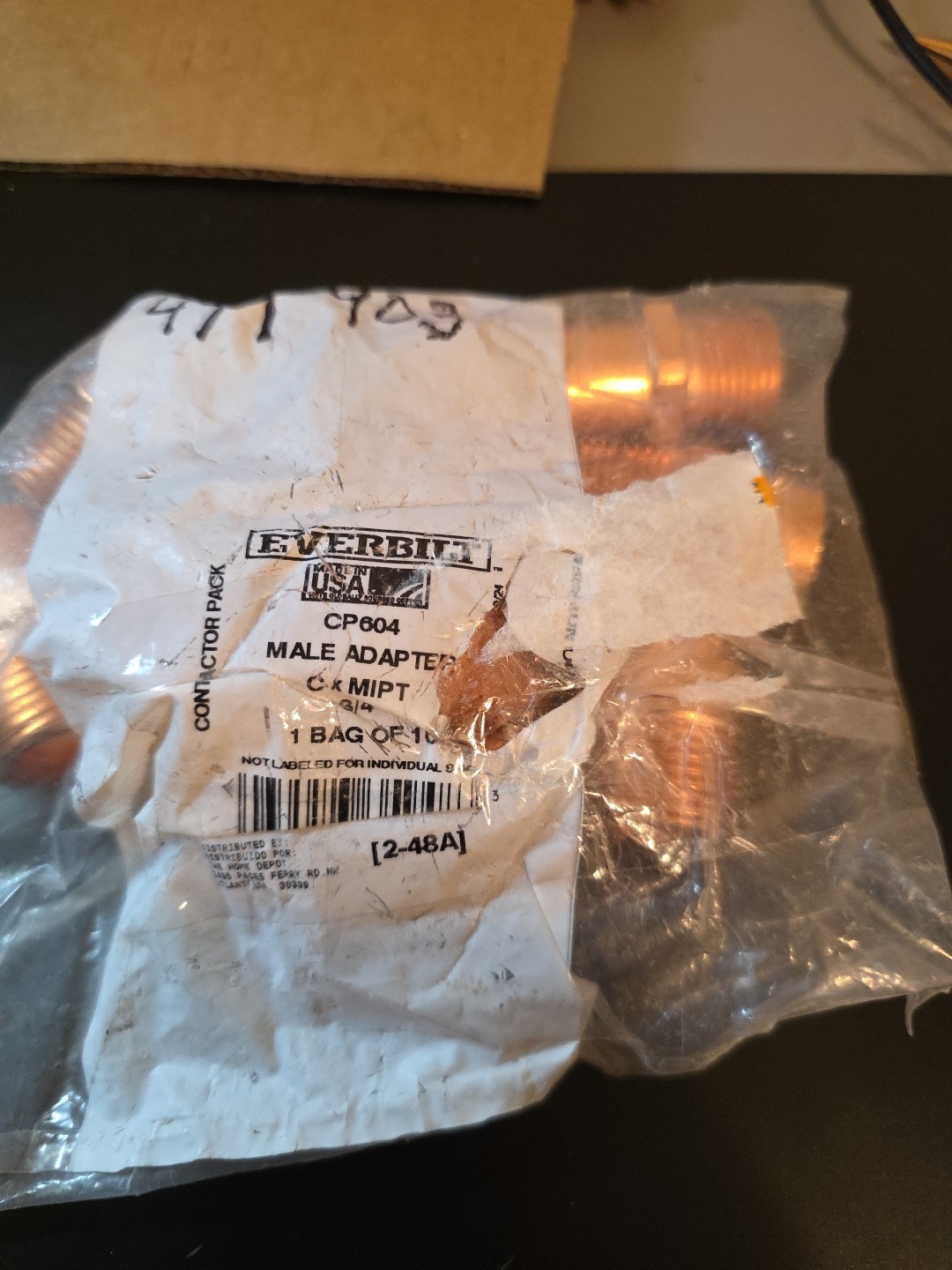 (8) Everbilt Copper 3/4″ Male Adapter Sweat x Thread CxMIPT