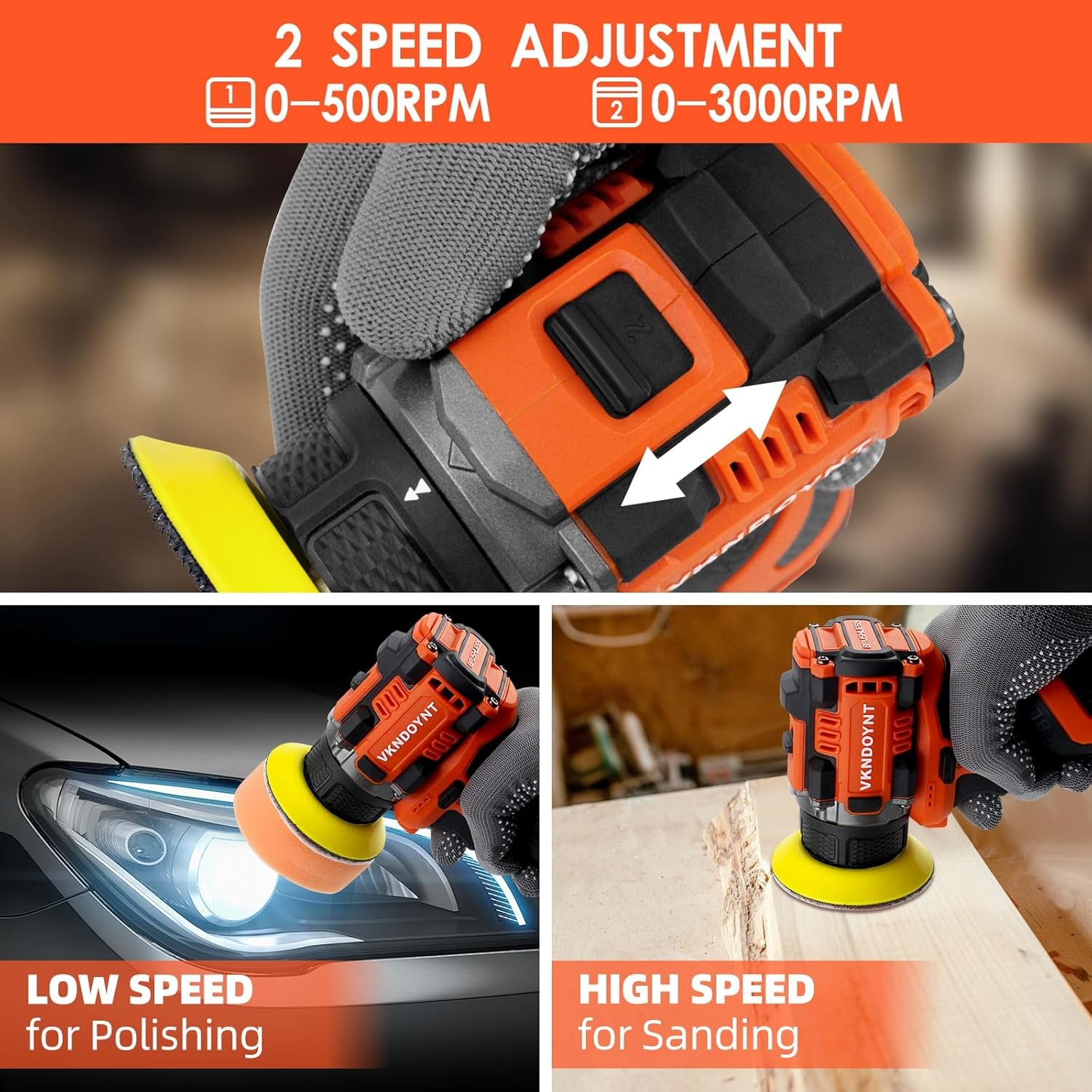 Brushless Polisher Mini 0-500/0-3000 RPM