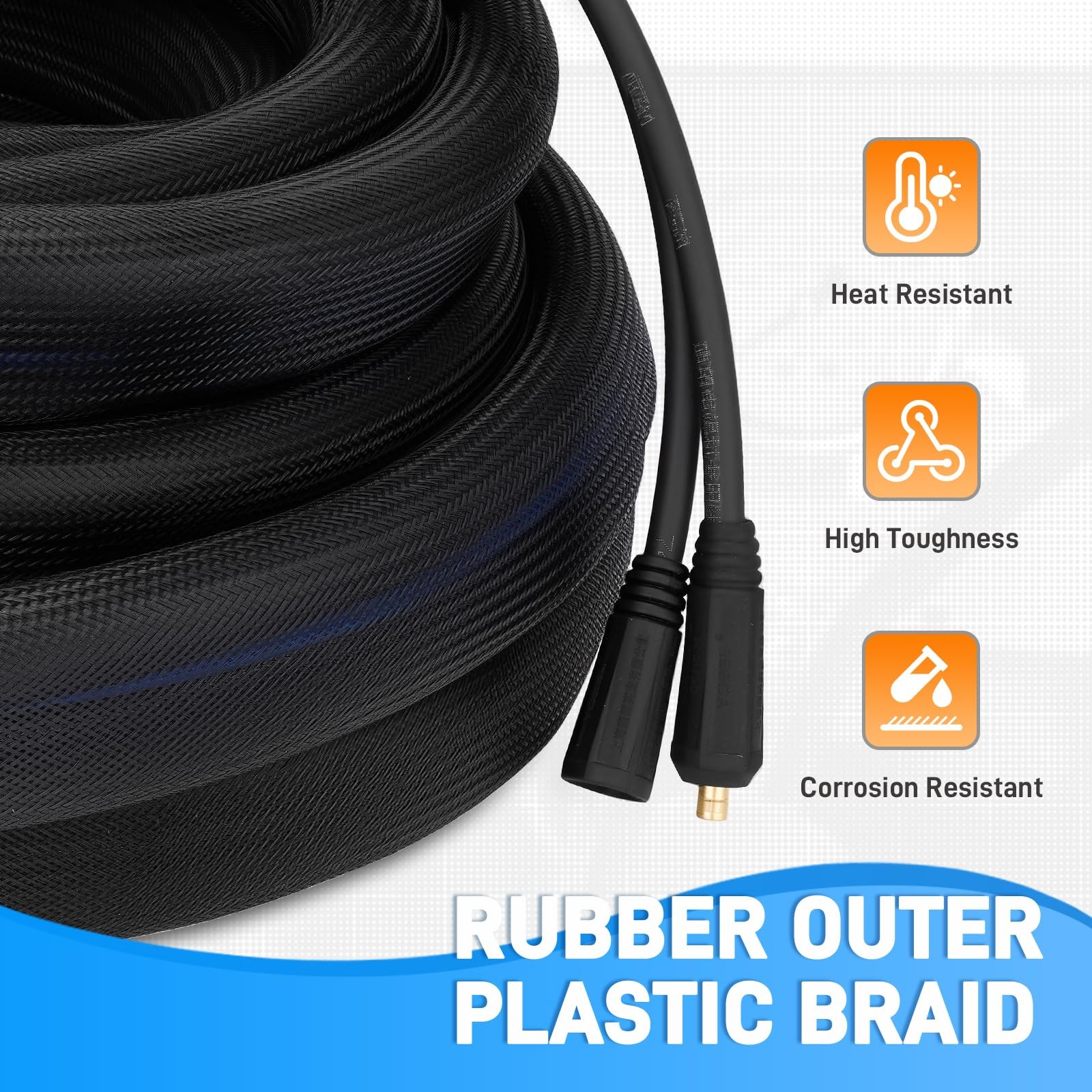 15M/50FT Heated Polyurethane PU Foam Hose For PU Foam Polyurea Spray Machine 12V